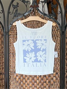 S Italia Notch Front Tank Top